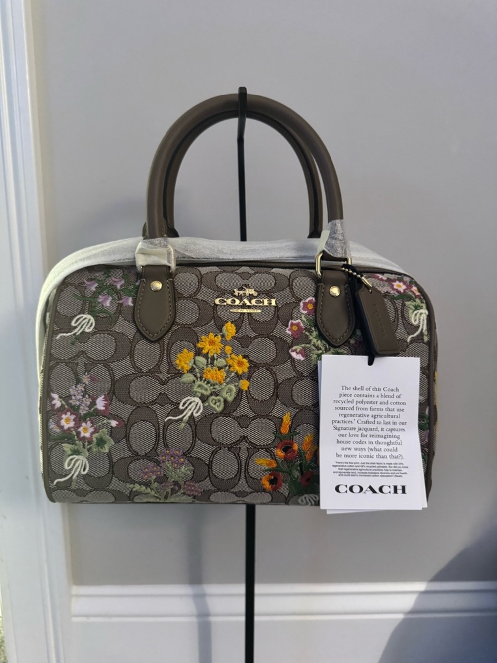 Coach Floral Signature jacquard Rowan